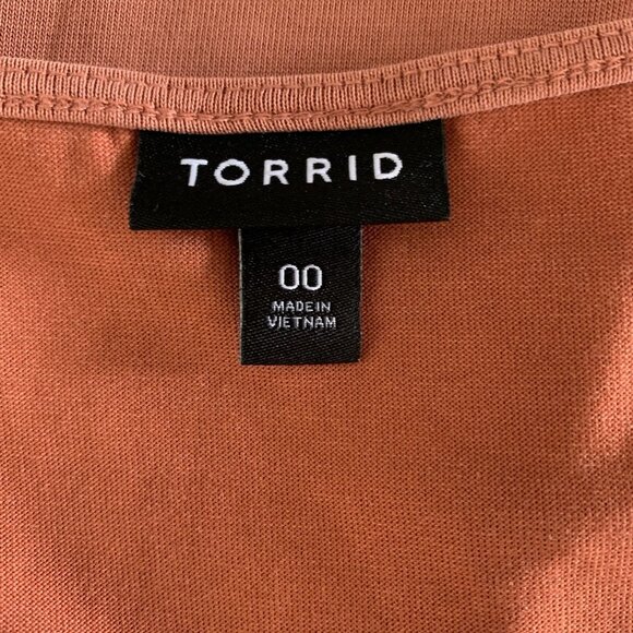 Torrid Tank Top 00 Brown Twist Front Casual Plus Size Trendy - Picture 5 of 7